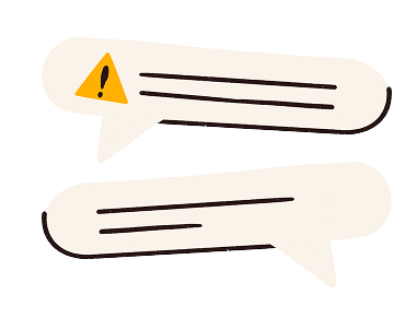 Ícone de balão de fala representando comunicação comunitária