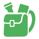 Ícone de mochila de emergência